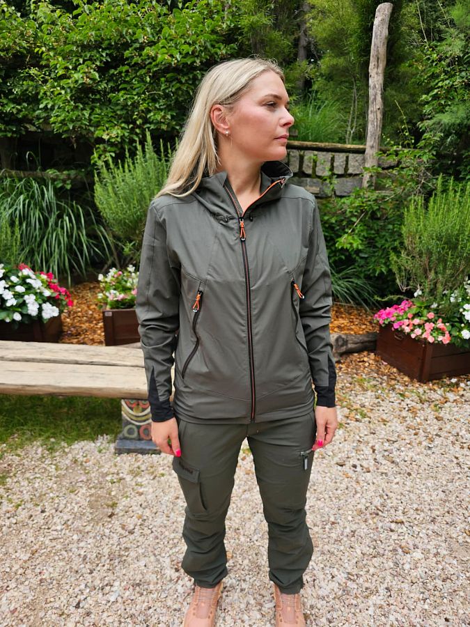 Bunda TECH SOFTSHELL s elastanem zelená